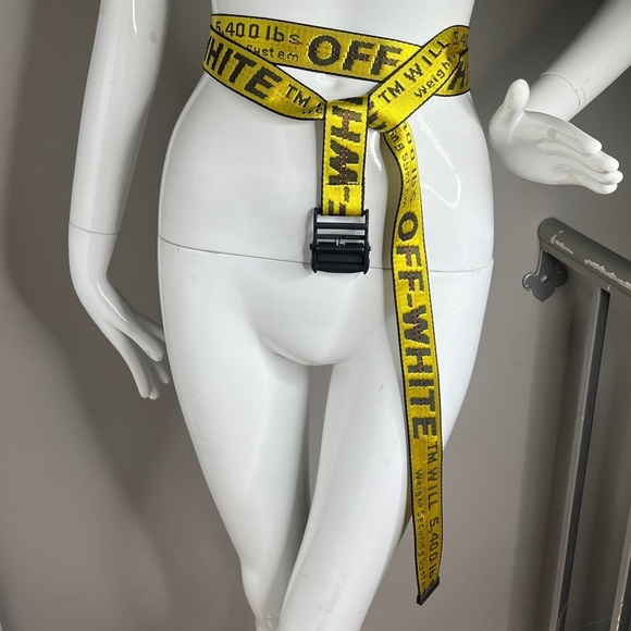OFF WHITE Virgil Abloh 80” Industrial Belt in Classic Yellow & Black main image 7